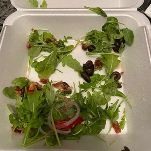 &quot;Parmesan&quot;-Arugula salad without one of the titled ingredients