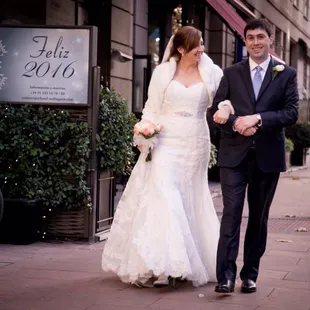 Wedding dress and suit altered by us