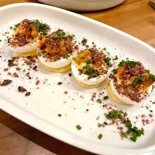 Sea Urchin Deviled Eggs