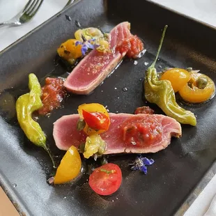 a plate of food on a table