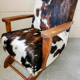 Genuine hair-on-hide child's rocker.