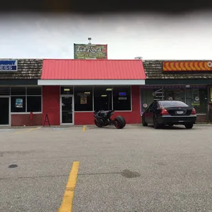  motorcycle parked in front