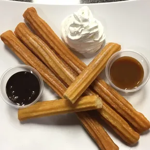 hurros and dipping sauce