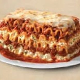 a plate of lasagna