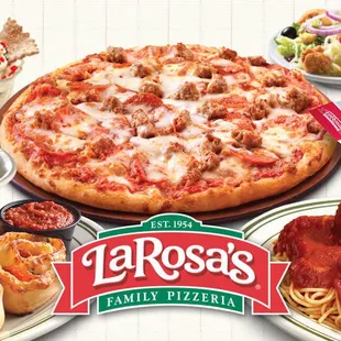 a variety of pizzas