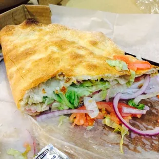 Italian wedge, this was only half and the bread was so good. Perfect crunch