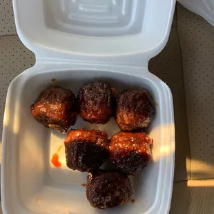 Honey glazed meatballs