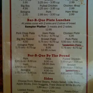 The menu is short and sweet.