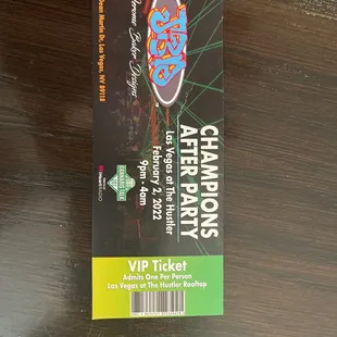 This shows that it was supposed to be a free event.