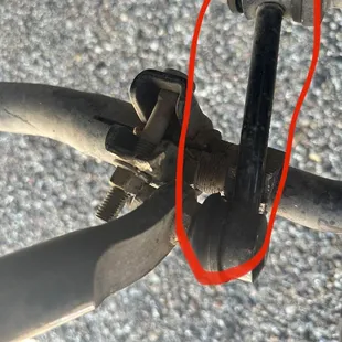 Original issue and why I had it towed into the service department. The sway bar was metal on metal with the steering linkage.