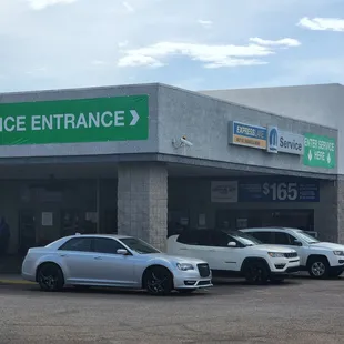 Service department entrance