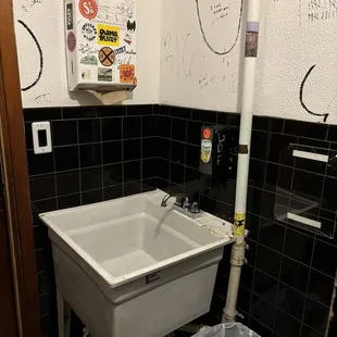 No frills bathroom continues the "wiener" theme! :D