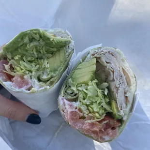 Turkey avocado wrap