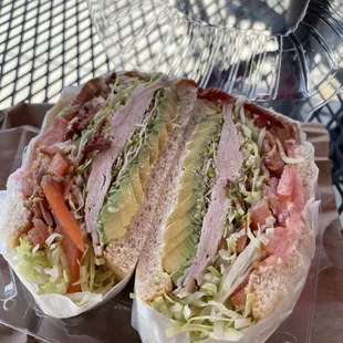 Turkey bacon avocado with sprouts