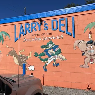 a mural on the side of a building