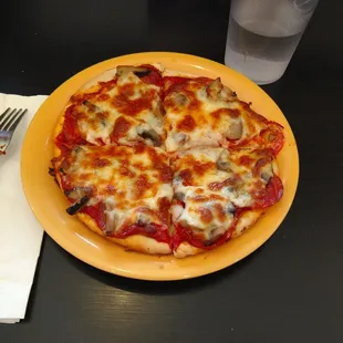 Burned pizza