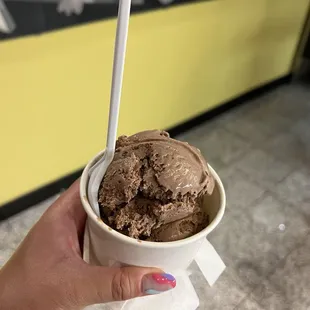 2 scoops of chocolate