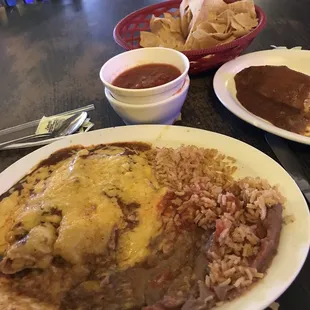 3 Cheese Enchiladas plus a Tamale