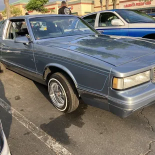 a car parked in a parking lot