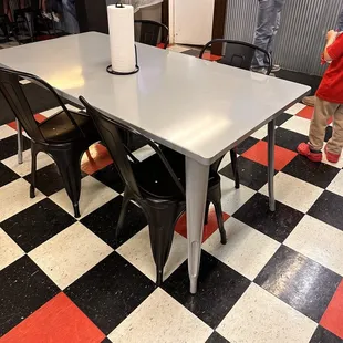 Inside near the ordering counter