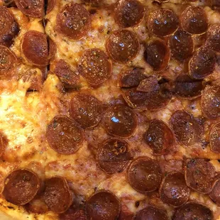 a pepperoni pizza