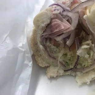 Turkey, Ham and Cheese Hoagie.....