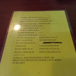 Menu Reverse