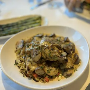 My pan roasted chicken with a side of asparagus!