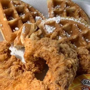 Chicken and waffles