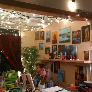 Art work from the customers. They have art you can choose from and replicate at the restaurant.