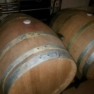 Oak wine barrels