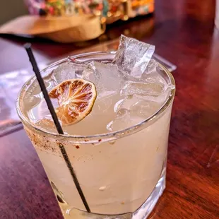 Serrano mezcal margarita