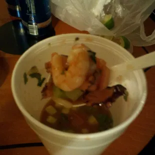 Lots of shrimp in the cocktail