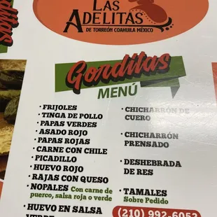 The Menu is on the table