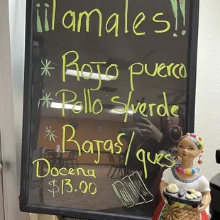 They sell tamales here but you have to order them with time.