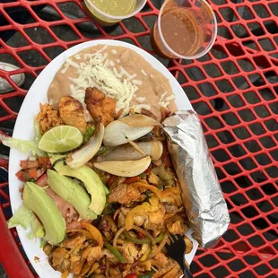 a plate of food on a table