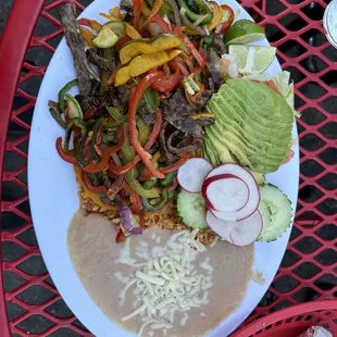 Beef fajitas