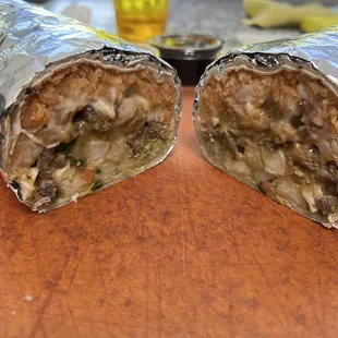 Inside the burrito