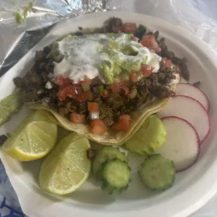 Single carne asada super taco.