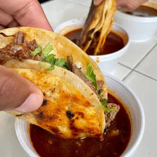Barbacoa Tacos. Dinner 4/26/2023
