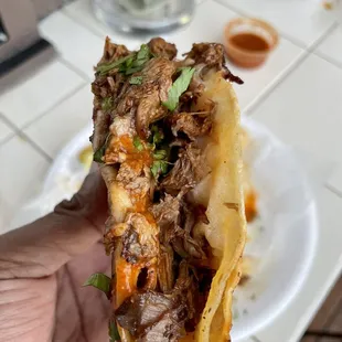 Barbacoa Tacos. Dinner 4/26/2023