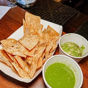 tortillas and guacamole