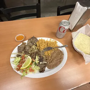 Carne asada plate