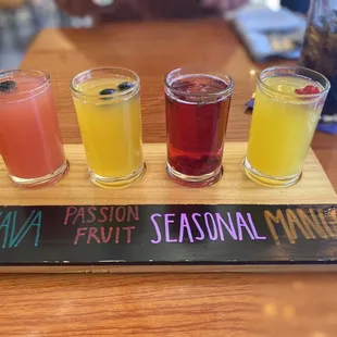 Mimosa taster! All were phenomenal and it was super affordable.