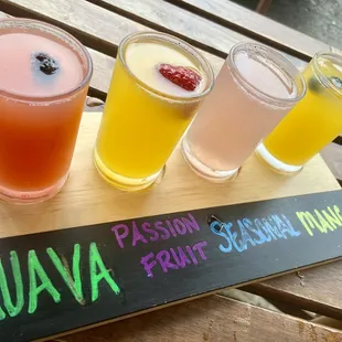 Mimosa flight- Guava was my fave.