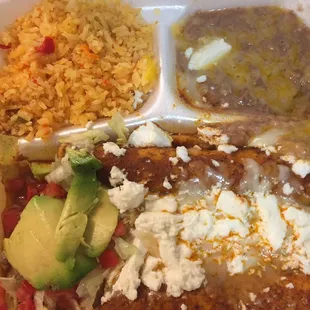 Mole con Pollo enchilada
