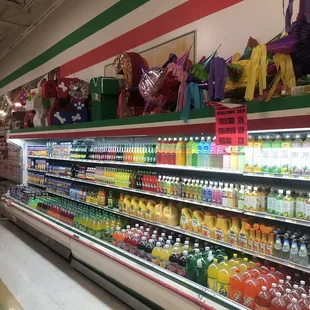a grocery store filled with drinks