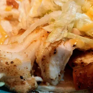 Big chunks of fish had a good grilled flavor