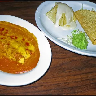 ANITA'S Combination with Cheese enchiladas