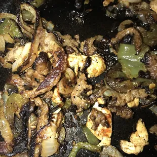 Burnt fajitas